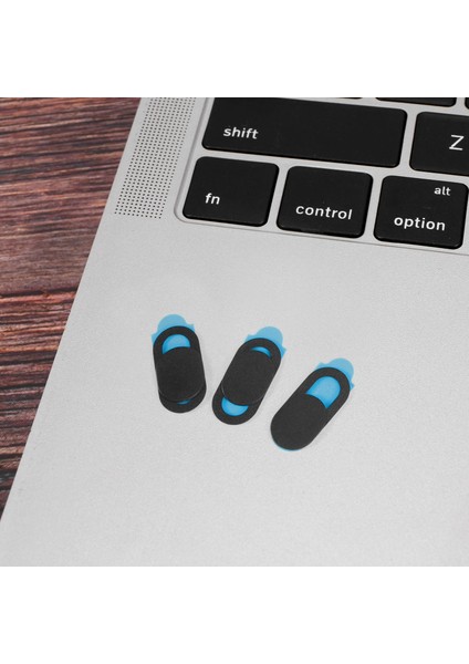 3 Adet Plastik Kamera Kalkanı Çıkartmalar Dizüstü Bilgisayar Tablet Pc Mobil Anti-Hacker Gözetleme Koruması Gizlilik Kapağı Siyah (Yurt Dışından)
