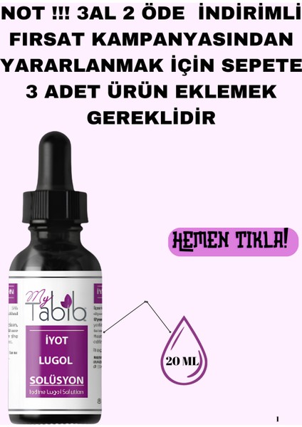 Mytabib Iyot Lugol Solüsyon %2 Damla 20 ml