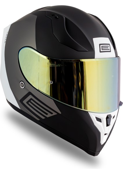 Strada Layer Matsiyah-Titanium-Beyaz Kask ( Güneş Vizörlü )