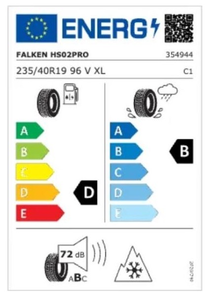 235/40R19 96V Xl Eurowinter HS02 Pro Oto Kış Lastiği (Üretim YILI:2024)