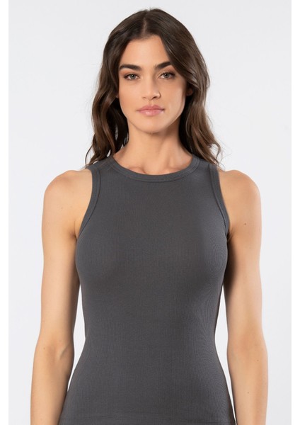 Kadın Kolsuz Ribana Atlet 3407/ANTRASIT