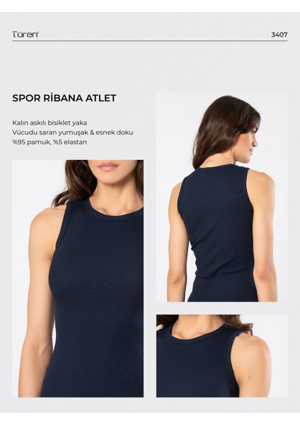 Kadın Kolsuz Ribana Atlet 3407/LACIVERT fırsatları