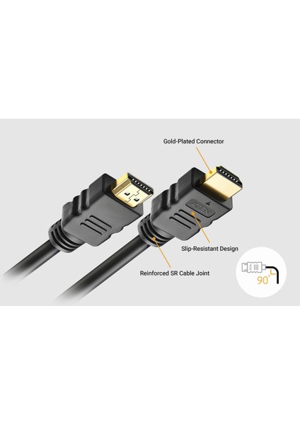 2L-7D03H 3 M Yüksek Hızlı Gerçek 4K HDMI Kablosu fırsatları