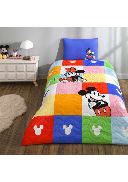 Lisanslı Disney Minnie & Mickey Tek Kişilik Pamuk Complete Set