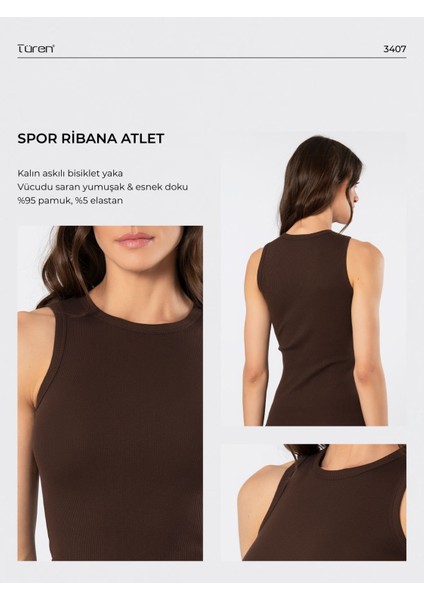 Kadın Kolsuz Ribana Atlet 3407/KAHVE fırsatları