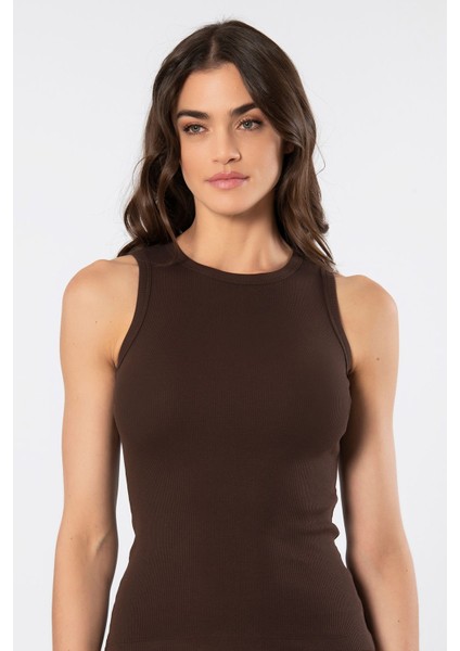 Kadın Kolsuz Ribana Atlet 3407/KAHVE indirimleri