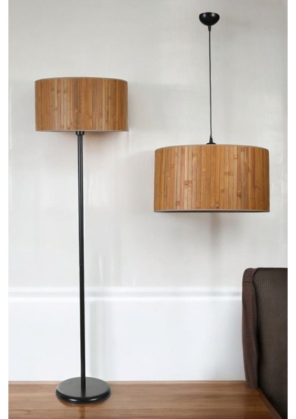 Bambu 01 Avize Lambader 2 Li Set