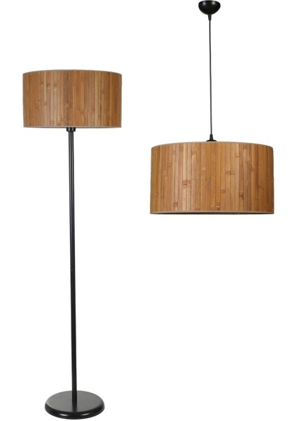 Bambu 01 Avize Lambader 2 Li Set