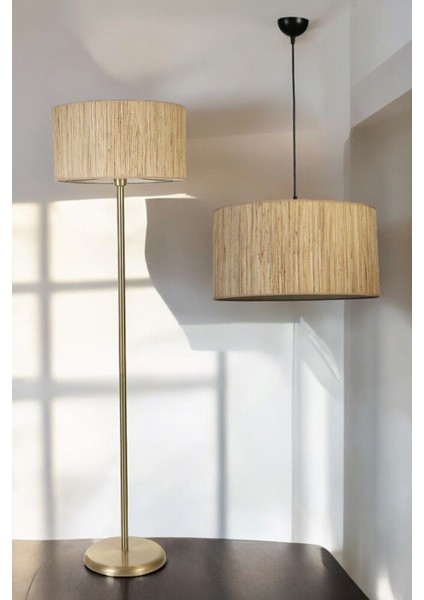 Bambu 010 Avize Lambader Eskitme 2 Li Set