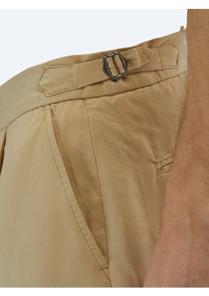 Deve Tüyü Dokuma Carrot Fit Casual Bermuda