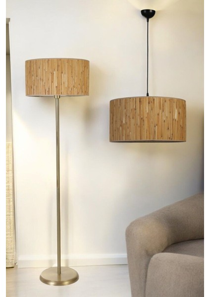 Bambu 07 Avize Lambader Eskitme 2 Li Set