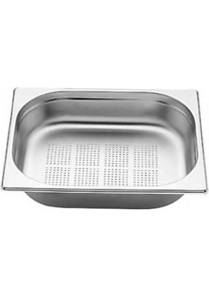 Delikli 1/2 65 Gastronom Küvet (4 Lt) Gri / Tek Ebat