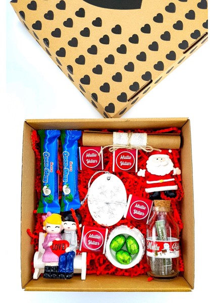 Romantik Kraft Kutuda Yılbaşı Hediyeleri Yeni Yıl Hediyelik Sevgiliye Hediye 1COCO4BOX5 fiyatları