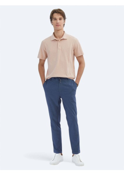 Somon Desenli Polo Yaka Pamuk Karışımlı T-Shirt fiyatları