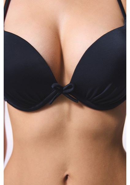 Push Up Siyah Bikini Üstü