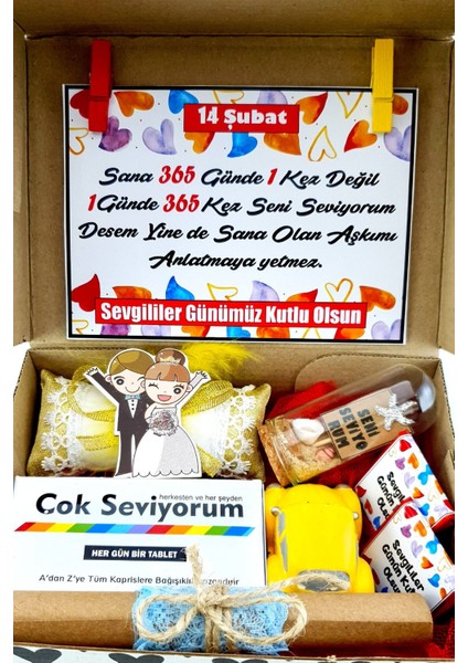 Şirin Kalp Desenli Beyaz Kutuda Sevgililer Günü Hediyeleri 14 Şubat Hediyesi 2022 1MINI2COLOUR0 fiyatları