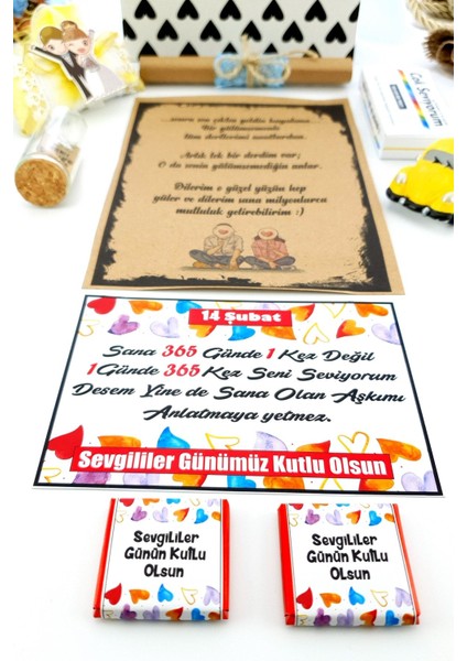 Şirin Kalp Desenli Beyaz Kutuda Sevgililer Günü Hediyeleri 14 Şubat Hediyesi 2022 1MINI2COLOUR0 modelleri