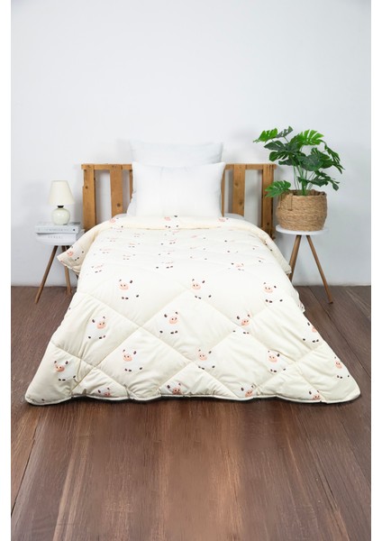 Dolly Boncuk Yün Içerikli Yıkanabilir Yorgan 155X215 - Krem