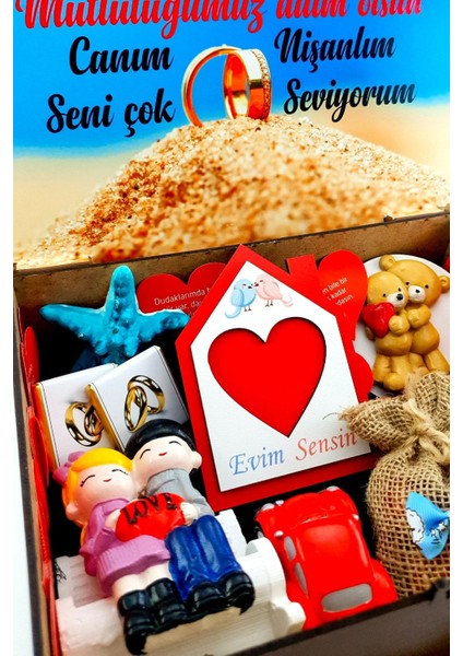 Nişanlı Sevgiliye Hediye, Sözlüme Hediye, Sözlüye Doğum Günü Hediyesi, Tanışma Hediyesi 1EVSE9NIŞ9 fiyatları
