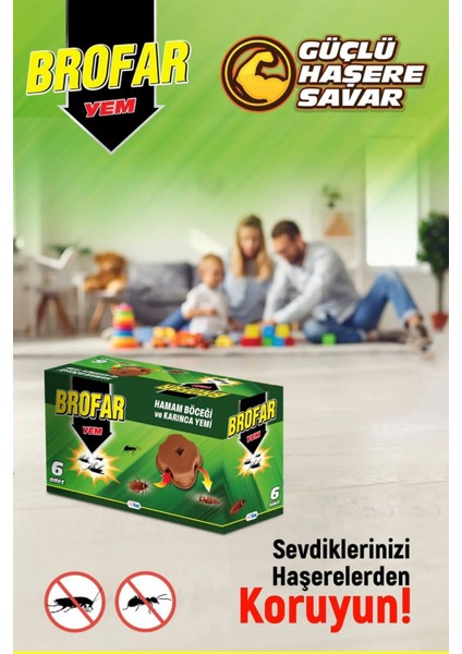 Brofar Hamam Böceği ve Karınca Yemi 6'lı Böcek Yemi fırsatları