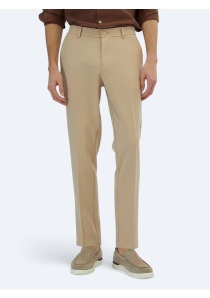 Bej Dokuma Jogging Fit Casual Pantolon