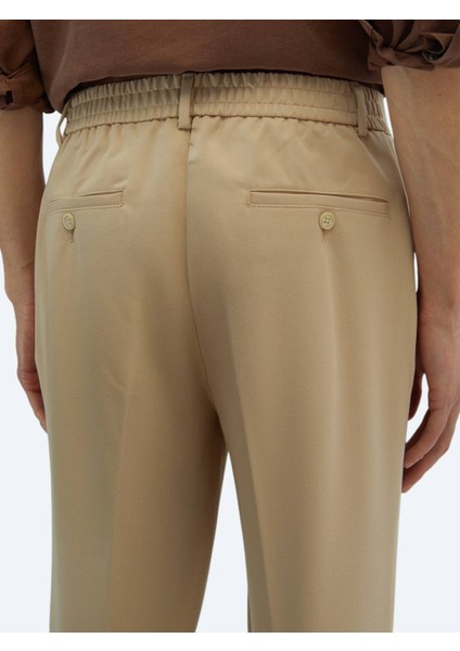 Bej Dokuma Jogging Fit Casual Pantolon