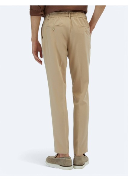 Bej Dokuma Jogging Fit Casual Pantolon