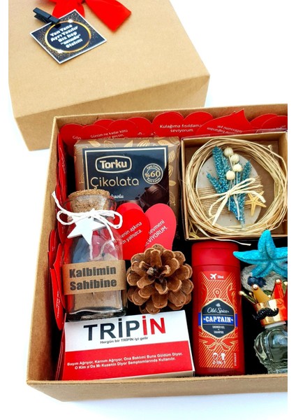 Şık Kraft Kutuda Sevgiliye Hediye Doğum Günü Romantik Yıldönümü Hediyesi 1KRAFT3BOX9 fiyatları