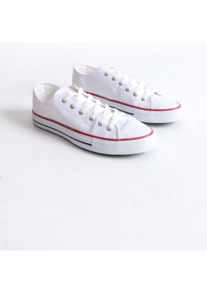 Luke Beyaz Bağcıklı Keten Kumaş Erkek Günlük Sneaker Ayakkabı fırsatları