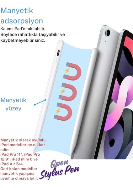 Apple iPad Stylus Kalem Avuç Içi Reddetme ve Eğim Hassasiyetli Dokunmatik Apple iPad Tablet Kalemi modelleri