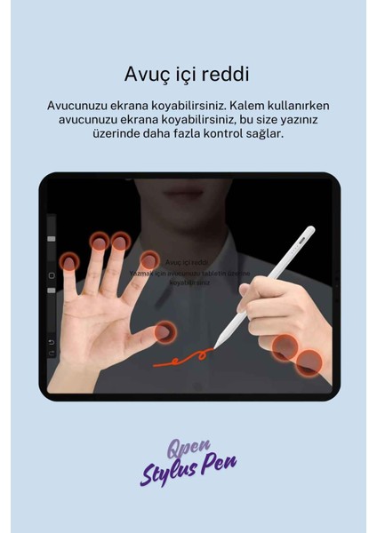 Apple iPad Stylus Kalem Avuç Içi Reddetme ve Eğim Hassasiyetli Dokunmatik Apple iPad Tablet Kalemi fırsatları