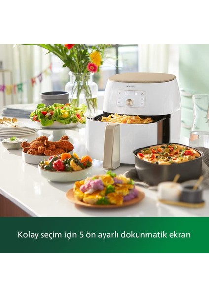 Premium Airfryer Xxl Smart Sensing Fritöz, 1.4 Kg, 7.3 L Kapasite (Aksesuar ) - Onerous Tartı fırsatları