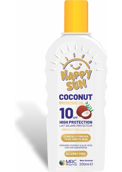 Happy Sun Coconut Spf 10 Güneş Yağı