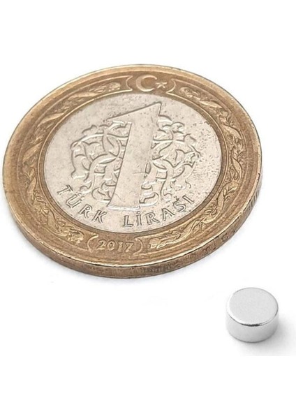 50 Adet Yuvarlak, Neodyum Mıknatıs, 4x2 Mm, Güçlü Magnet
