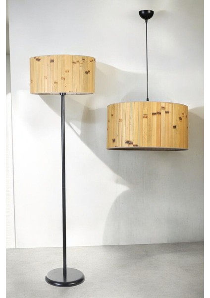 Bambu 02 Avize Lambader 2 Li Set