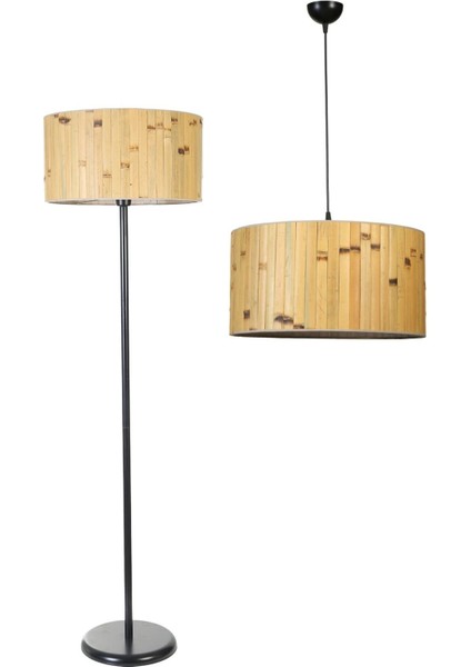 Bambu 02 Avize Lambader 2 Li Set