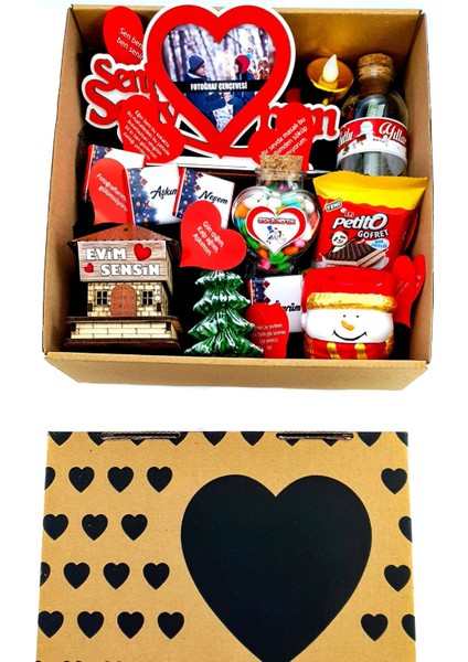 Coys Kraft Kutuda Yeni Yıl Hediyelik Sevgiliye Hediye Yılbaşı Hediyeleri 1CANDLE4BOX9