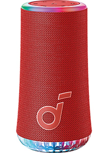 Soundcore Glow Taşınabilir Hoparlör - 360° Ses Bluetooth Hoparlör - Senkronize Radyant Işık - A3166 - Kırmızı