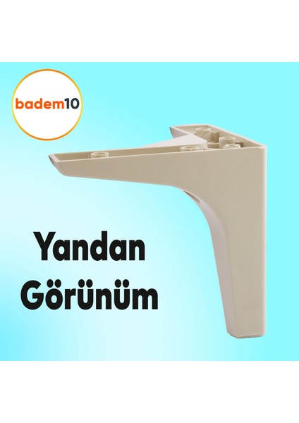 Sedef Lüks Mobilya Kanepe Sehpa Tv Ünitesi Koltuk Ayağı 14 cm Krem Baza Ayakları 4 Adet fırsatları