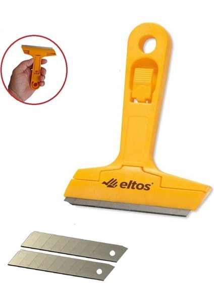 Büro Ev Hobi Takım Çantası İçin 2 Yedek Bıçaklı Cam Kazıma Aparatı