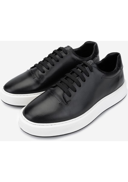 Erkek Deri Siyah Sneakers & Spor Ayakkabı 1093 2276 Erk Ayk Y25 Sıyah