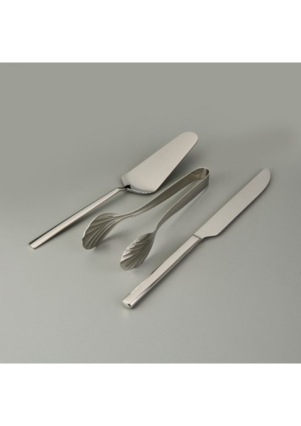 Milano 3 Parça Servis Maşa Seti - Inox