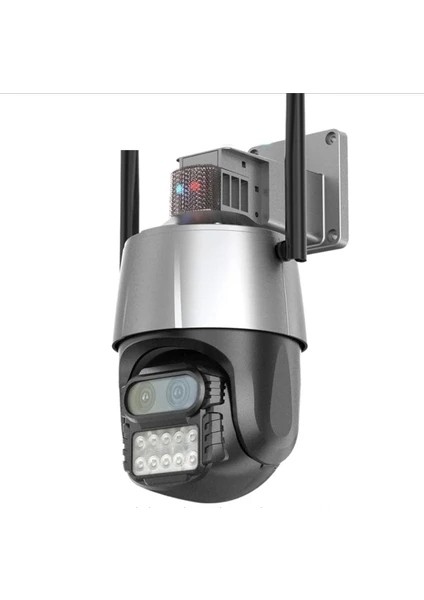 Blue Inter INT- cmR45 Çift Kameralı Full Hd 8x Zomm Dome Kablosuz Dış Mekan Güvenlik Kamerası