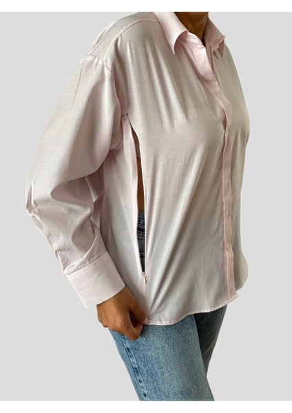 Emzirme Gömleği Pembe- Gizli Fermuarlı