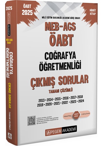 2025 MEB-AGS-ÖABT Coğrafya Öğretmenliği Tamamı Çözümlü Çıkmış Sor