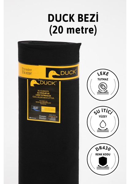 Premier Metrelik Duck Keten Kumaş Su Itici Bez 20 Metre DR430 - S