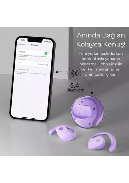 Echolink 114 Farklı Dilde Çeviri Yapan Yapay Zeka Destekli Tercüman Kulaklık