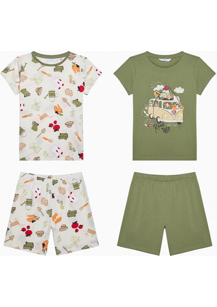 Erkek Çocuk Market Çok Renkli 2li Pijama Takımı