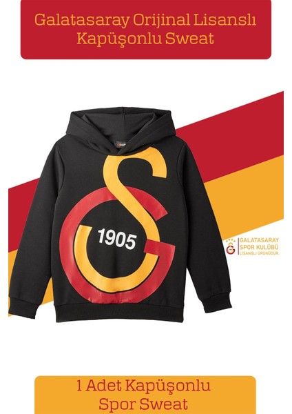 Orijinal Lisanslı Büyük Logo Çocuk Sweat + Şal Kaşkol Set