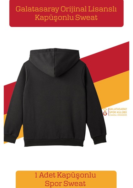 Orijinal Lisanslı Büyük Logo Çocuk Sweat + Şal Kaşkol Set